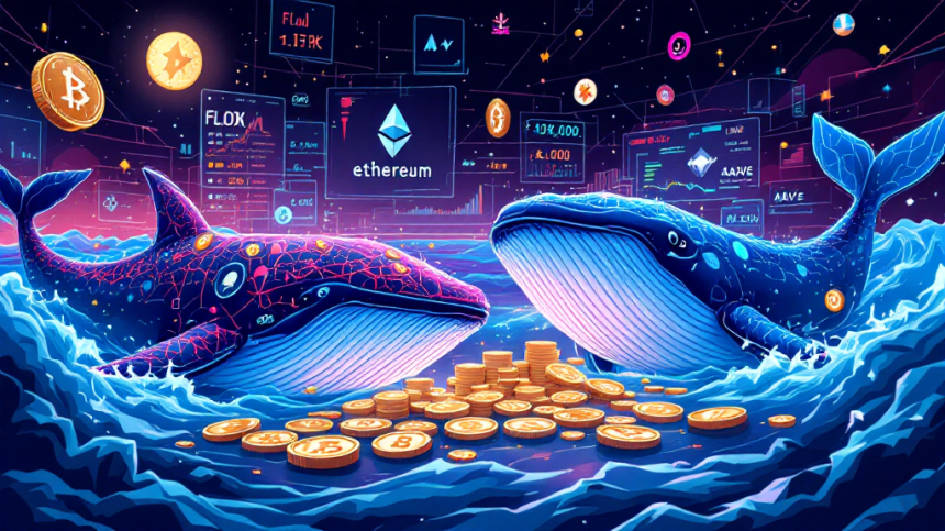 고래 투자자들, 알트코인 매수 확대…플로키·체인링크·아베 주목 / Tokenpost
