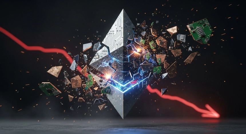 이더리움 $ETH, 한 달 새 30% 하락…200주 지지선 무너지면 추가 급락 우려 / TokenPost.ai