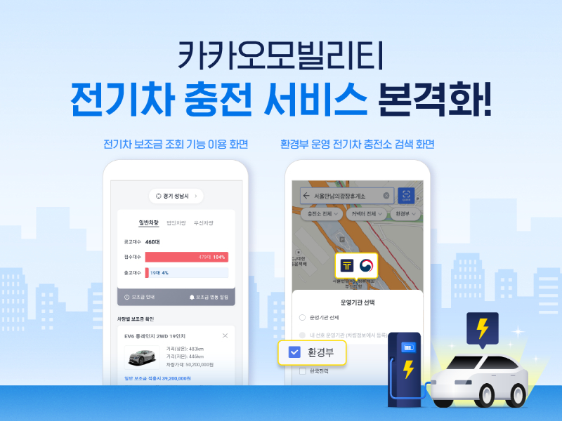 카카오모빌리티, 전기차 충전 서비스 본격화...스마트 기능 추가 도입
