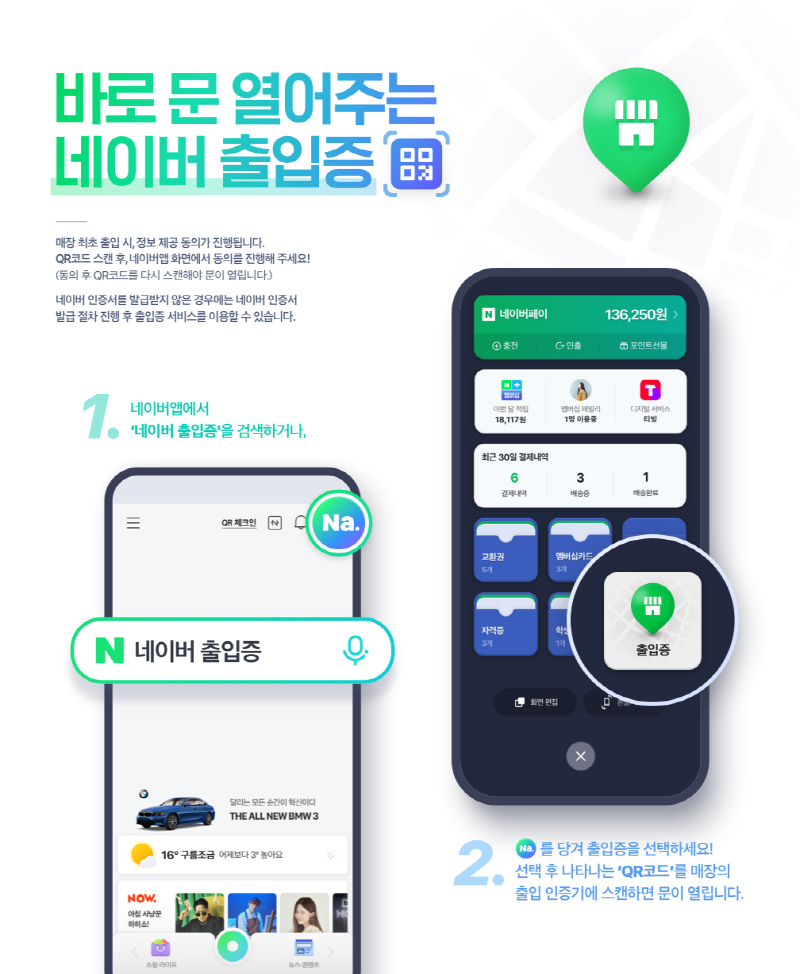네이버 출입증, 전국 640여곳 제휴처 확대