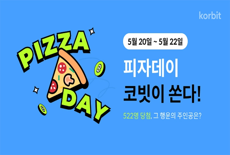 코빗, '비트코인 피자데이' 기념 이벤트 진행
