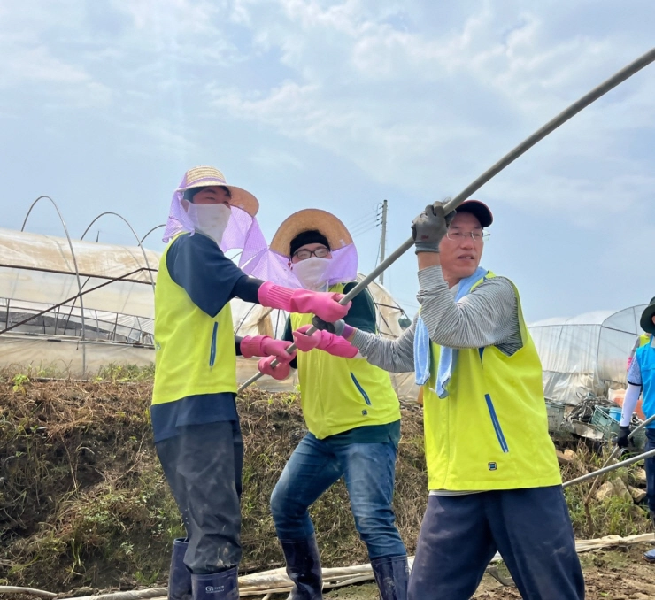 농협금융지주, 집중호우 피해농가 일손돕기 지원