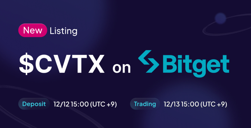 CVTX, 비트겟 상장으로 거래소 추가