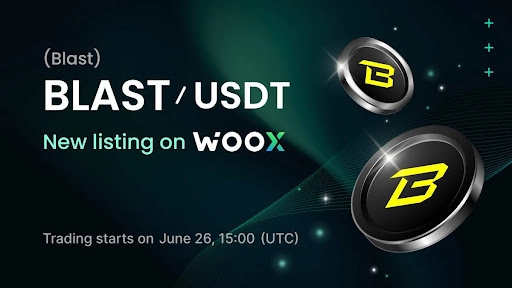 WOO X, 현물 시장에 $BLAST 상장