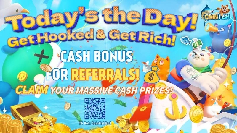 TON 클리커게임 COINFISH 10월 23일 출시 – 텔레그램 채널 13만명 돌파, 친구 초대 시 보상 제공