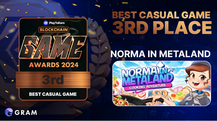 그램퍼스 씨더블유씨 ‘노마 인 메타랜드’, ‘Blockchain Game Awards 2024’ 에서 베스트 캐주얼 게임 부문 3위 선정