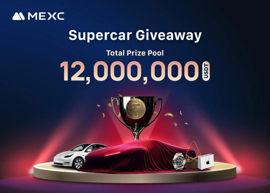 MEXC 슈퍼카 경품 이벤트 참가자 10만 명 돌파, 12,000,000 USDT 상금 풀이 곧 잠금 해제됩니다