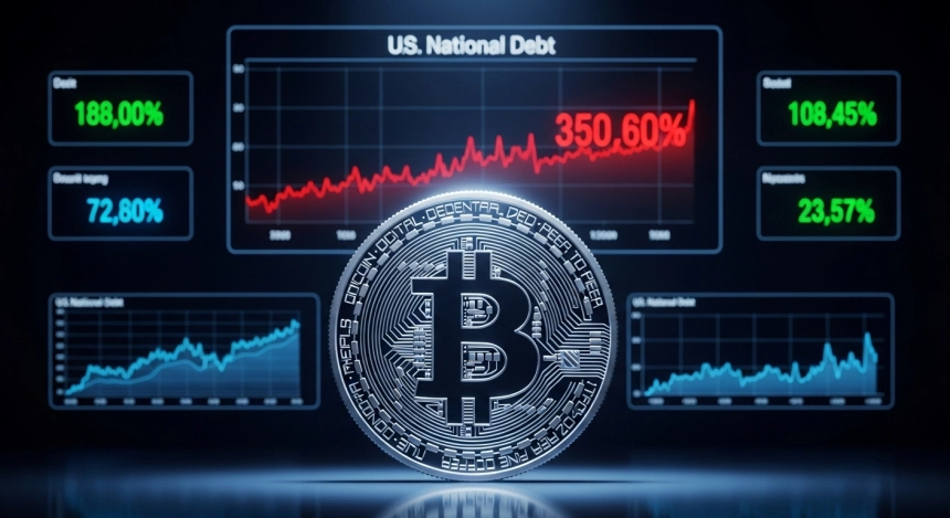 미국 부채 38조 달러 육박…비트코인(BTC)·금에 '안전자산 러시' / TokenPost.ai