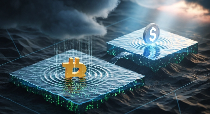 셧다운 장기화에 비트코인(BTC) 유동성 급감…스테이블코인 대피 심화 / TokenPost.ai