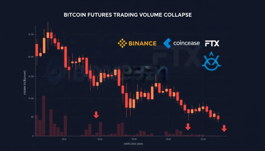 1조 900억 달러로 '뚝'…비트코인 선물 거래, 2024년 최저치 / TokenPost.ai