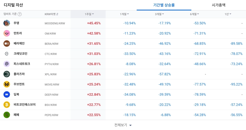 디지털 자산 / 업비트