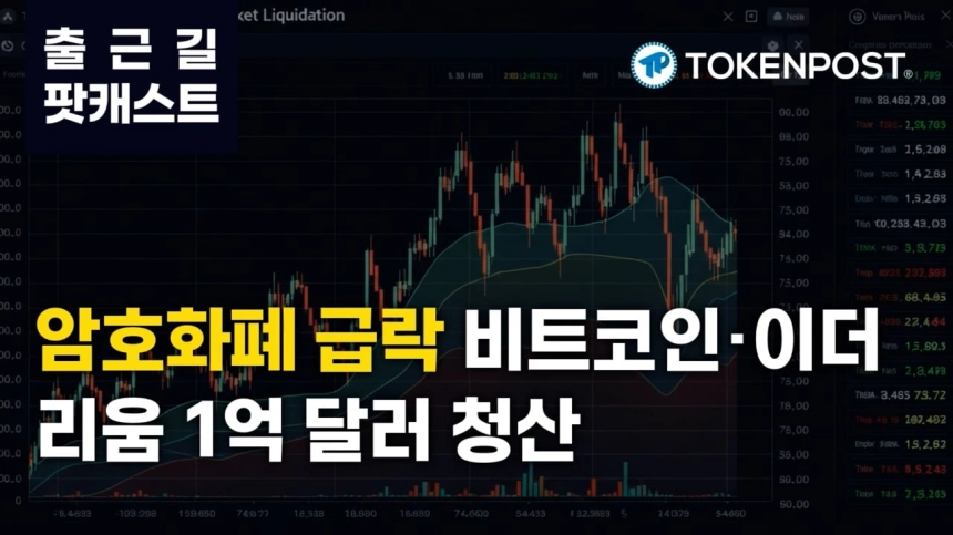3월 13일 출근길 팟캐스트 — 24시간 청산 1억 달러 돌파, 비트코인·이더리움 중심 급락