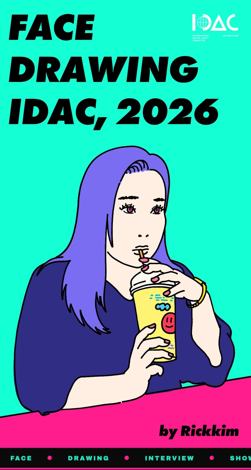 IDAC X FaceDrawing 콜라보 공식 포스터