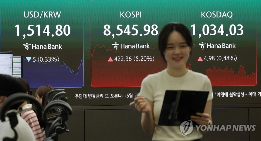 미·이란 종전 합의에 코스피 급등, 시총 장중 7천조원 돌파 / 연합뉴스