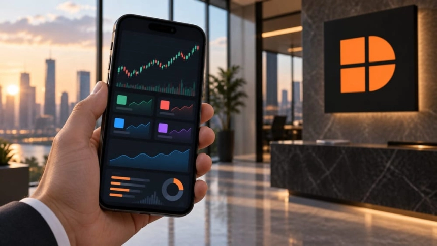 스마트폰에 표시된 무기한 선물 거래 화면 / TokenPost.ai