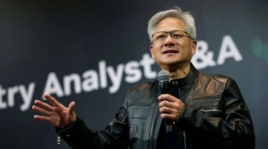 마이크를 들고 발언하는 젠슨 황의 모습 / TokenPost.Ai